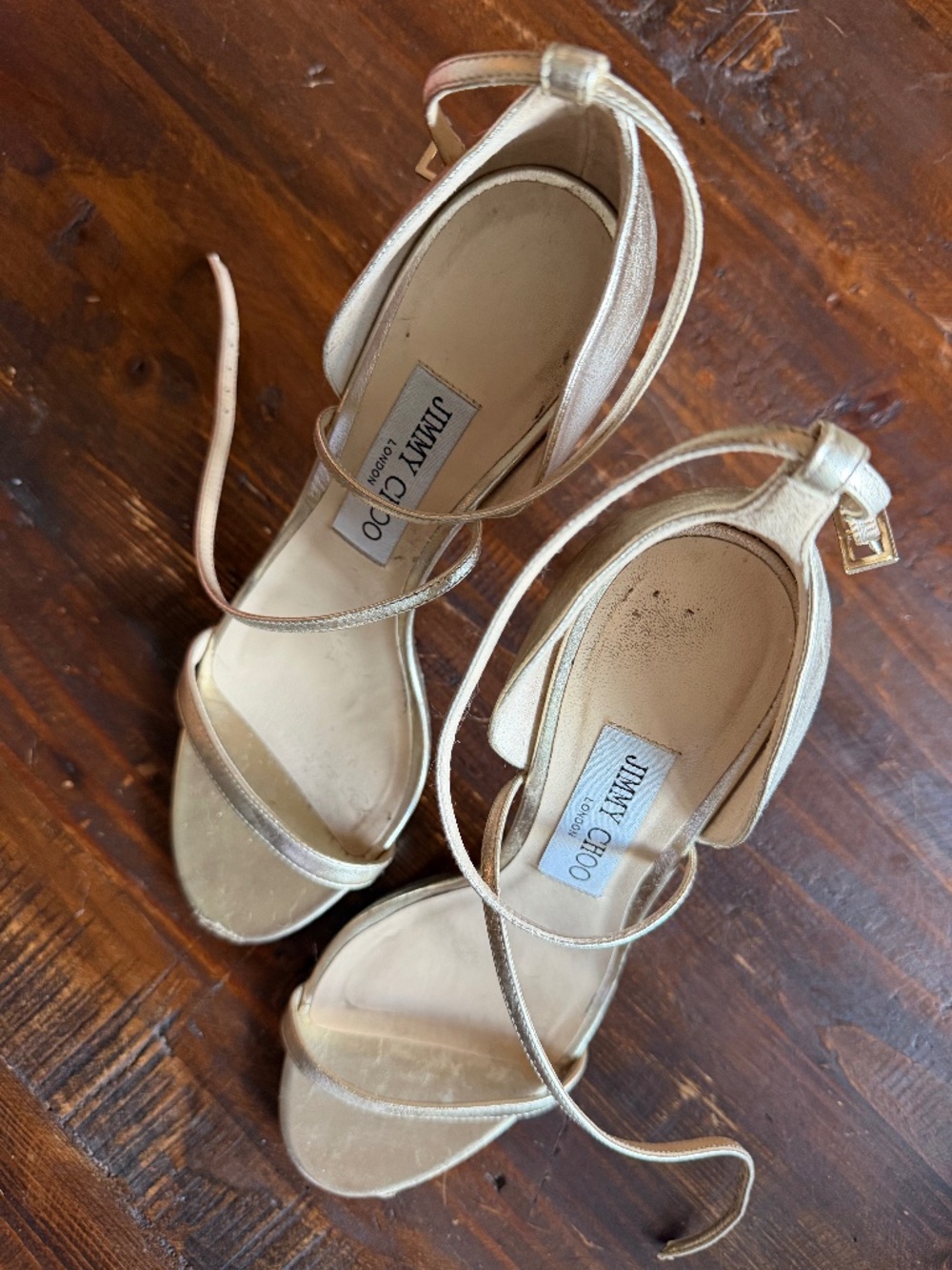 Gold Jimmy Choo Heels
